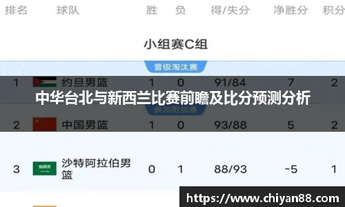 中华台北与新西兰比赛前瞻及比分预测分析